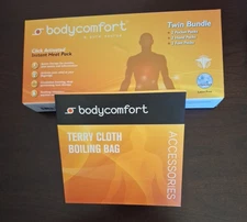 Body Comfort Twin Bundle Reusable Heat Packs, 2 Pocket, 2 Hand, 2 Foot new&used