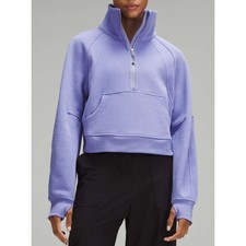 LULULEMON Scuba Oversized Funnel-Neck Half Zip Dark Lavender Women Size XS/S