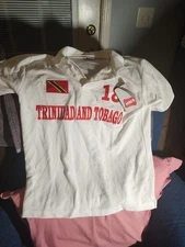 Brand New/ Tag HNS Trinidad and Tobago Men Cotton Short Sleeves Polo Shirt Large