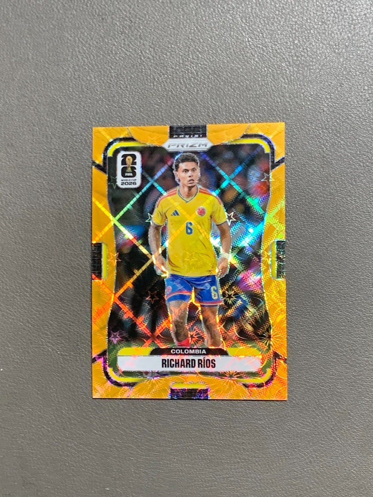 2026 Panini Prizm World Cup Richard Ríos Gold Star 03/10 Colombia