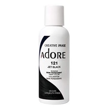 Adore Semi Permanent Hair Color 121 Jet 4 Fl Oz Pack of 2 , 121 Black