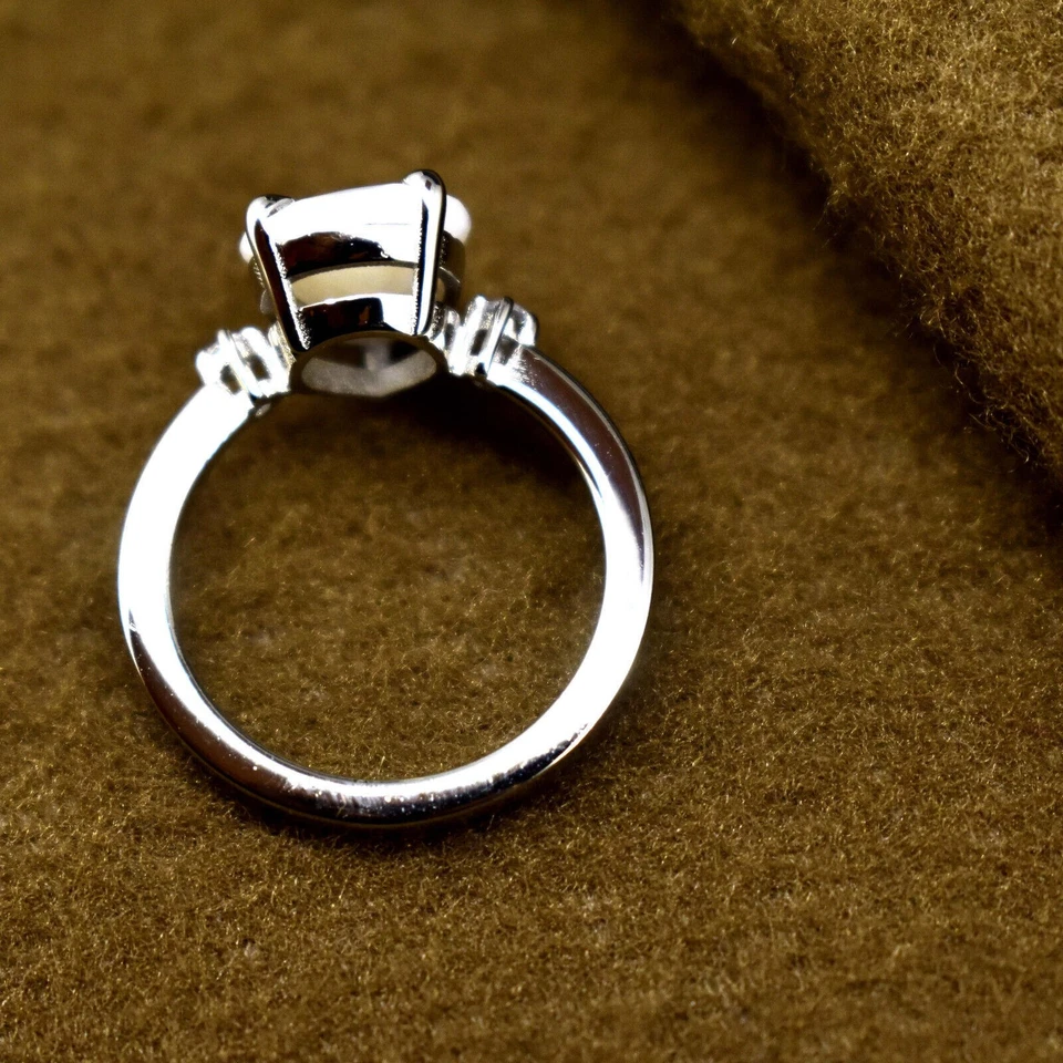 Anello in argento sterling 925 NON TRATTATO 4+ ct Welo opale di fuoco... - Immagine 4 di 4