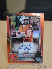 2025 Bowman Chrome U Carson Beck /25 Orange Auto First On Print 1 Of Only 25