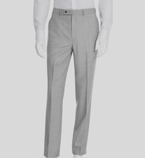 Calvin Klein Men's Gray Textured X Slim-Fit Dress Pants Size 34W 32L