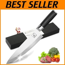 Durable 8-Inch Pro Chef Knife FSC-Certified Wood Handle