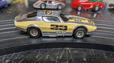 Vintage Tyco Curve Hugger HO Camaro 454 Funny Car silver and yellow fast runner