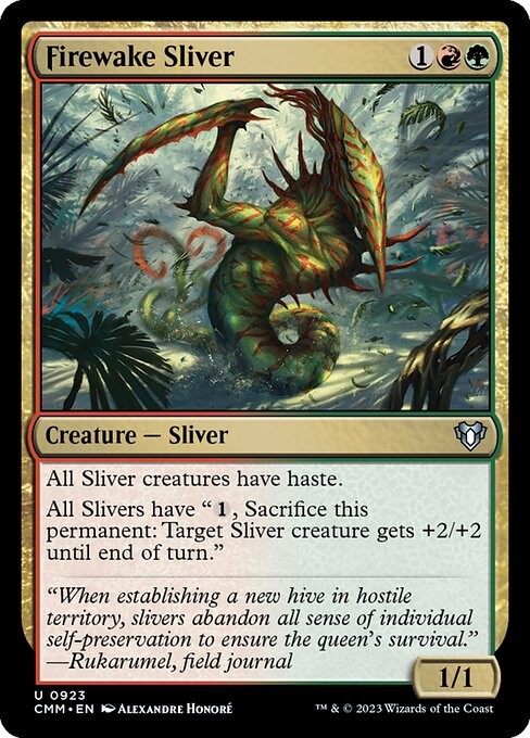 Firewake Sliver NonFoil Commander Masters 923 NM MTG