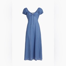 Doen Sofia Maxi Dress Cassis Check Blue Size XXL