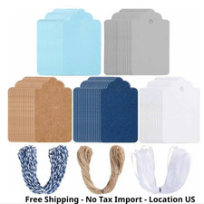 125 Pcs Premium Gift Tags, 5 Colors Kraft Paper Tags with String, Double-Sided A