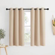 NICETOWN Bedroom Blackout Curtains 34"W x 50"L Pack of 2 , Biscotti Beige