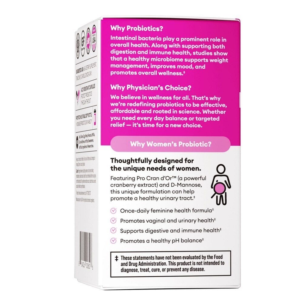 Physician's Choice Women's Probiotic 6 Diverse Strains 50 Billion CFUs (30 Caps)