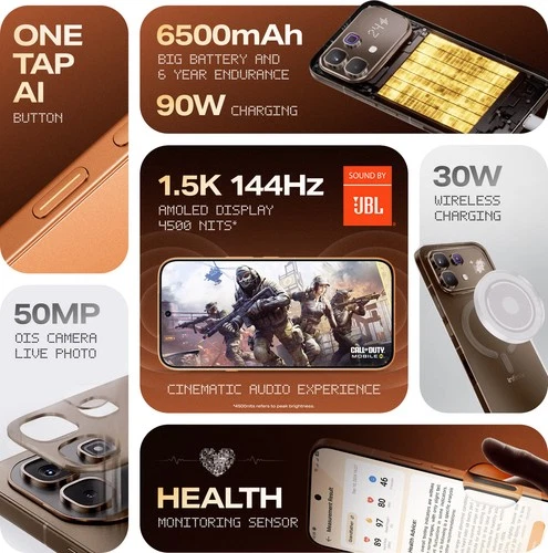 Infinix NOTE 60 Pro 5G 8GB 128GB Orange Global Version Unlocked Dual Sim NFC - Picture 3 of 10