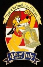 Disney Auctions July 4th Pluto LE Pin