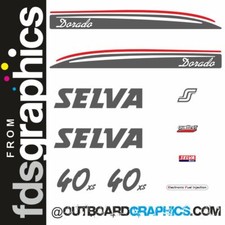 Selva 40 CV Dorado decalcomanie/kit adesivi motore fuoribordo