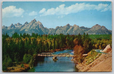 Vintage Postcard - Grand Teton Range - Jackson Hole Wyoming - WY