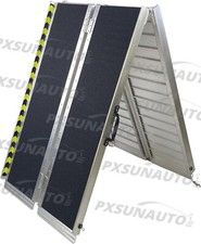 Fit For 8FT Used Home Wheelchair Ramp Non-Skid Folding Aluminum Ramps Steps