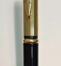 Penna a Sfera Vintage anni 80/90 PARKER INSIGNIA, Made in USA, Colore Nero/Oro 