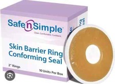 1 Box sns684u2 Safe n' Simple 2  Skin Barrier Ring 10/Box EXPIRED