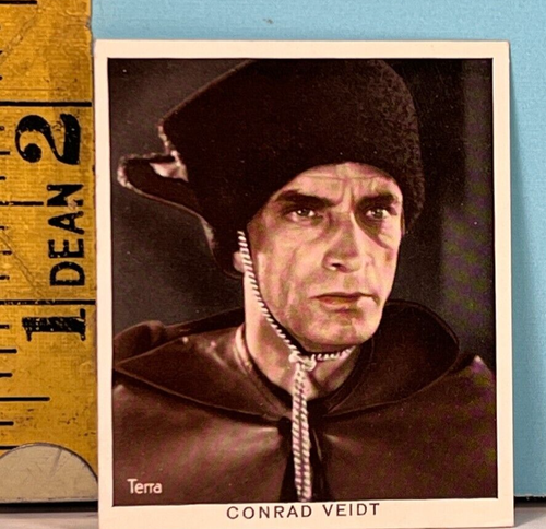 1930's Haus Bergmann Farb-Filmbilder Bidt 194 Comrad Veidt Tobacco card .