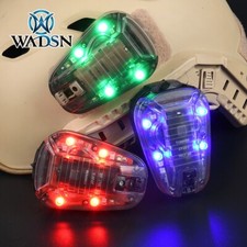 Tactical Helmet Flashlight Red/Green/Blue White Strobr Light IR Signal Headlamp