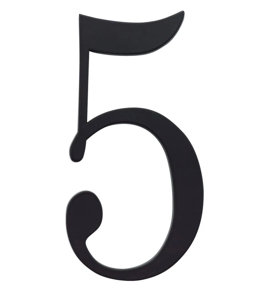 Atlas Homewares TRN5 BL 6" The Tradicionalist House Número 5 Negro Mate Foto 2 de 3