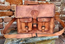 Men's Vintage Leather Messenger Multinational Business Laptop Case Satchel Bag