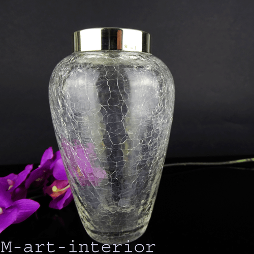 Art Deco Glas Vase mit Montur, Modernist, Glass, Wilhelm Wolff