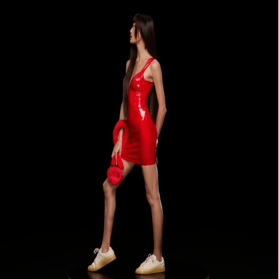 strapless open back dress Scoop Neck Crisscross Ties Halter Bodycon Vegan Leather Mini Dress
