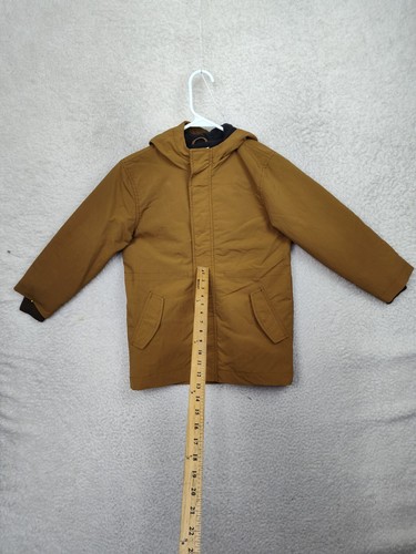 old Navy Boys Coat Small Brown Nylon Blend Long Sleeve Hooded Lined Winter Coat - Picture 8 of 19