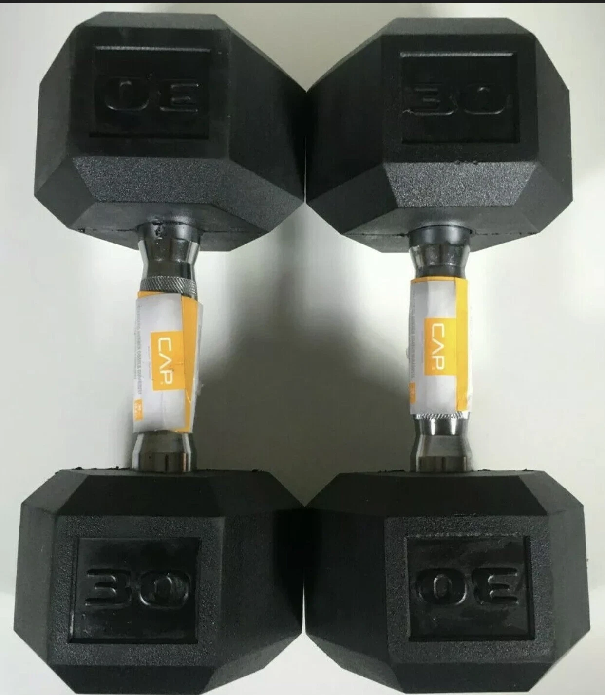 CAP Rubber Hex Dumbbells 10lb , 15lb , 20lb , 25lb , 30lb , 35lb , 40lb CHOICE