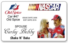 CAL'S CARLEY BOBBY TALLADEGA NIGHTS NAME BADGE PROP HALLOWEEN COSPLAY PIN BACK