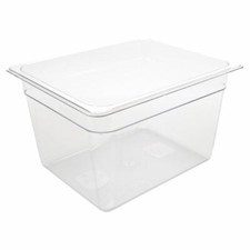 Vogue Polycarbonate 1/2 Gastronorm Container Clear Kitchen Food Storage Box