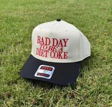 Embroidered Bad Day To Be a Diet Coke Embroidered Baseball Hat, Coke Lover Gift