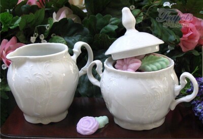 Bernadotte Porcelain Sugar Bowl & Creamer Set