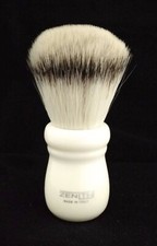 Zenith Ivory Handle XL Synthetic Shave Brush. 28mm. Made in Sicily. S1