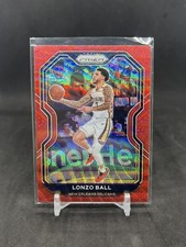 Lonzo Ball Red Wave Prizm 2020-21 Panini Prizm Basketball New Orleans Pelicans