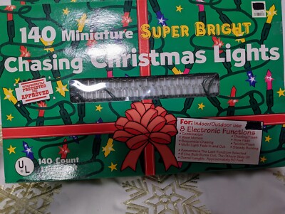 140 Miniature Super Bright Chasing Christmas Lights NIB