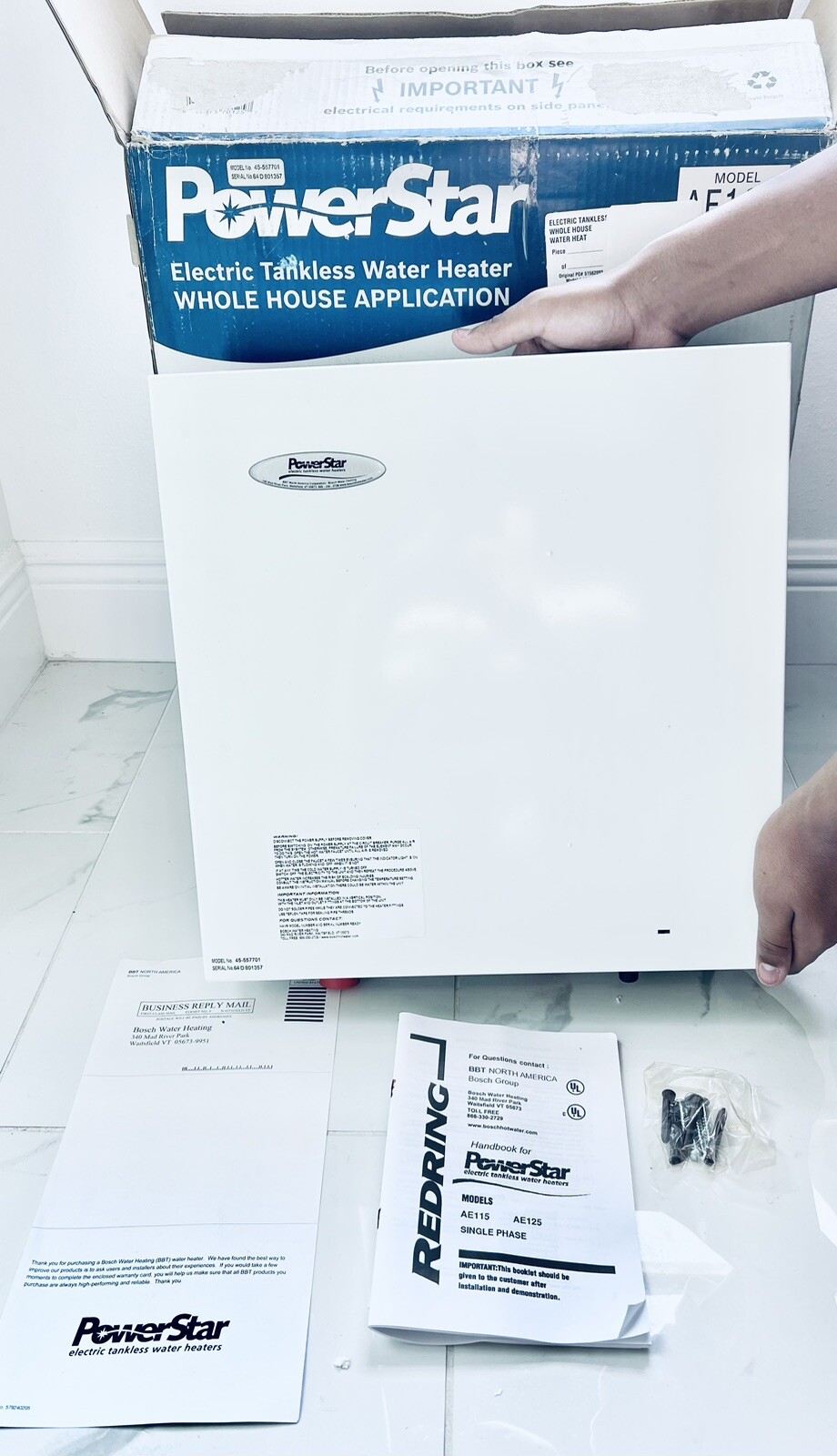 Powerstar AE125 Electric Tankless Water Heater 240 volts = 45551301