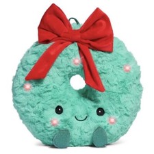 FAO Schwarz Light Up Musical Christmas Wreath 11 Inch Plush NEW