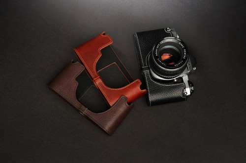 Funda protectora de cuero genuino con media cámara para Pentax ME Super MV-1 - Imagen 7 de 21