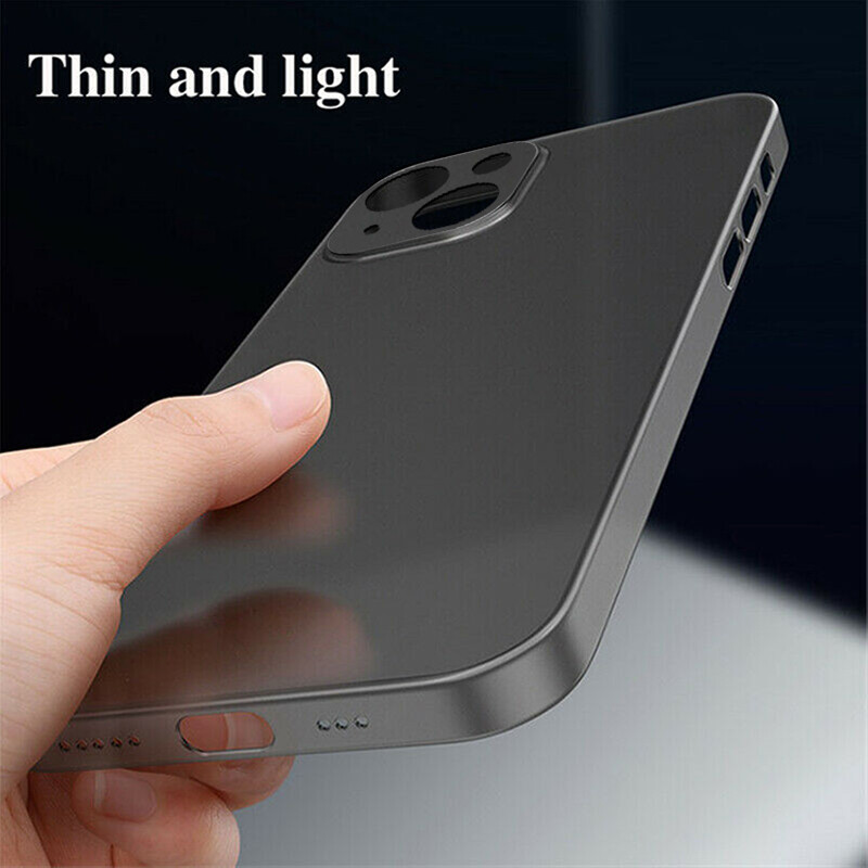 For iPhone 16 15 14 13 12 Pro Max 11 Slim Matte Hard Ultra-thin Phone Case Cover