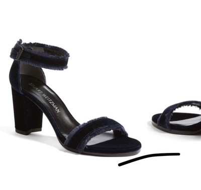 stuart weitzman navy sandals