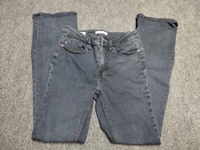 Vigoss Jeans Women 28 Black Marley Bootcut Stretch Mid Rise Dark Denim Pants