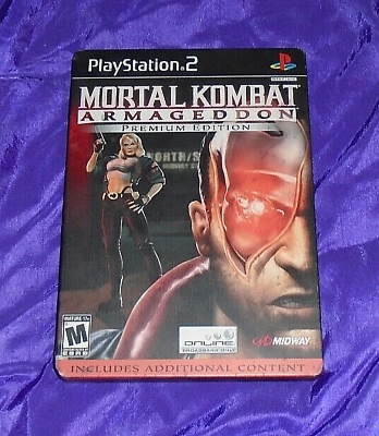 Mortal Kombat Armageddon Premium Edition PlayStation 2 Rare Steelbook *No  Game*