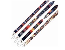 10pcs cartoon Japanese anim Neck Strap Lanyard Key chain Phone Card Badge Holder