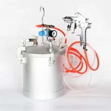 10L Pressure Pot Spray Gun Tank Hose Gauge Set Air Spraying Tool 3.0MM Nozzle Y