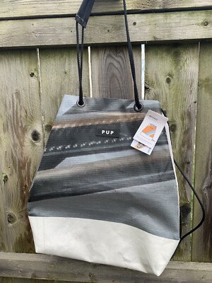 Handcrafted Upcycled People for Urban Progress Indy 500 Drawstring Bag