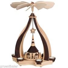 Design-Pyramide Seiffener Kirche Seiffen Kurrende Teelicht  Zeidler Erzgebirge 