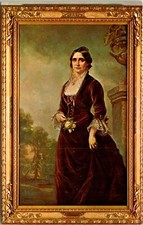 Postcard Artwork Lucy Webb Hayes Portrait Huntington Fremont Ohio D136