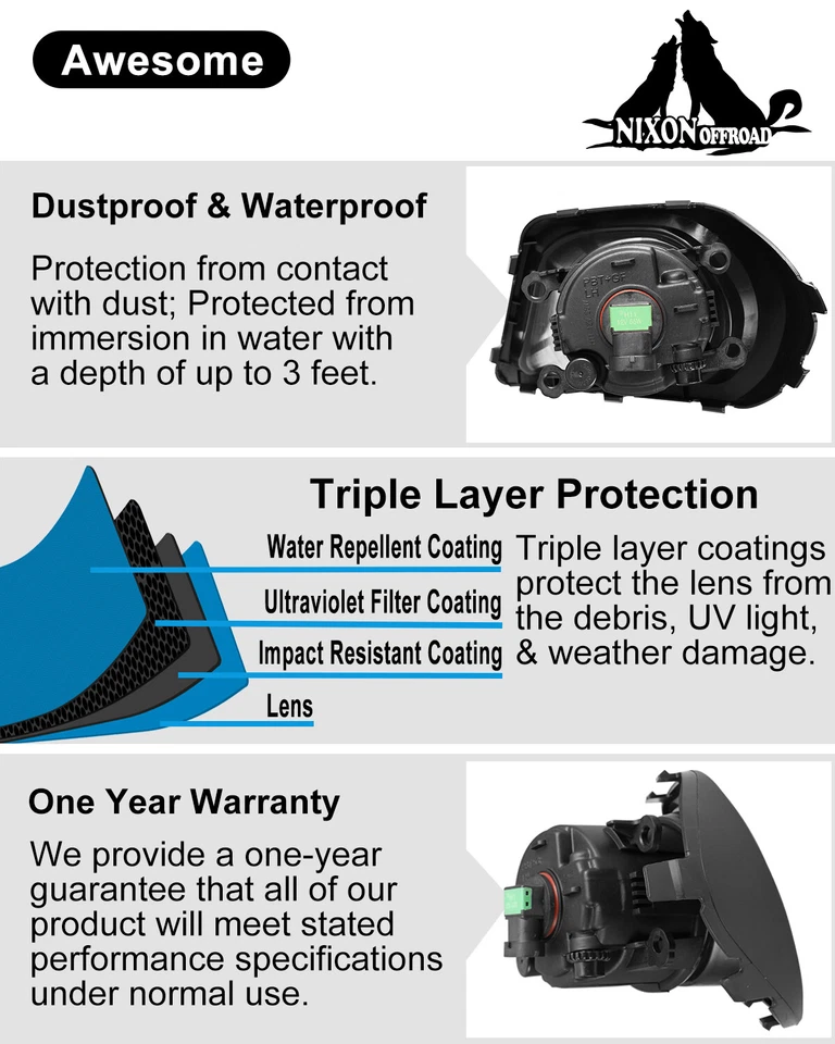 Luces antiniebla para Subaru Forester 2014 2015 2016 luces de parachoques de conducción con kits de cableado Foto 4 de 4